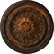 Ekena Millwork Wigan Ceiling Medallion, Hand-Painted Rust, 16"OD x 2 1/4"P CM16WGRUS - alternate 1